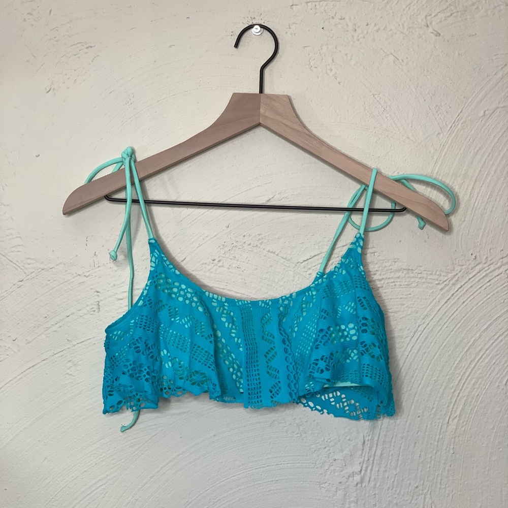 PINK Victoria Secret Bikini Top Sz M Color:Blue
